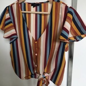 Multicolor Stripped Blouse•Size S/M